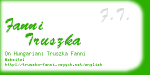 fanni truszka business card